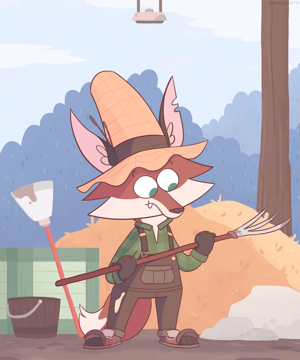 CuteSeatrout's tweet photo. An old trusty pitchfork, it has passed and used for generations with uttermost care. It needs someone delicate enough to take care of it. Hopefully Hawthrone isn't going to ruin it altogether by his own short tempers.
----------
#art #animal #furryart #foxanimal #cstartworks https://t.co/czXdRne3I0