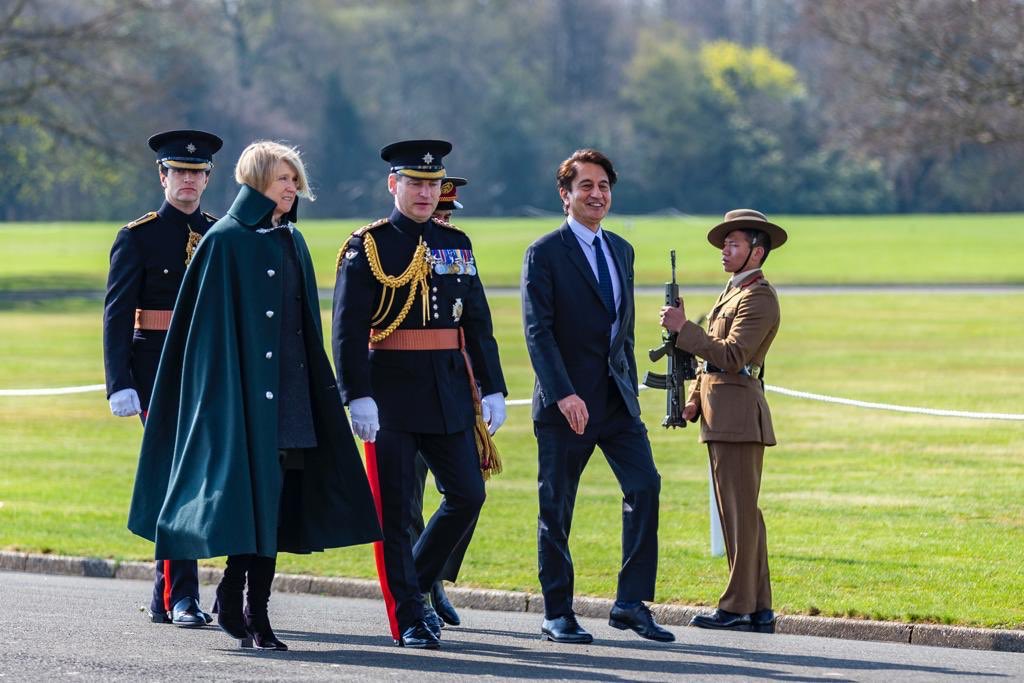 Pgildartjackson's tweet photo. Good to see HE Said .@AmbassadorJawad and .@ArmyCGS together at the Sovereign’s Parade yesterday where two Afghan cadets commissioned @RMASandhurst    @hnaderi0093 #ServeToLead #ShohnabaShohna https://t.co/1piE4SxVaN