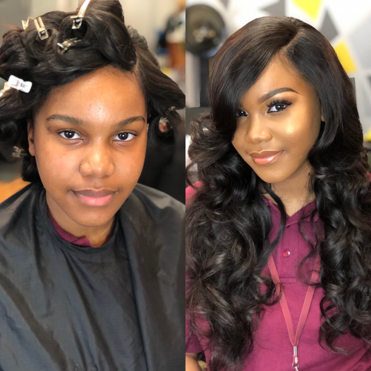 yesimbreezy's tweet photo. Hair &amp; Makeup by yours truly 😍❤️ #laceclosure #fullsewin #glam https://t.co/CXOc7wF7UP