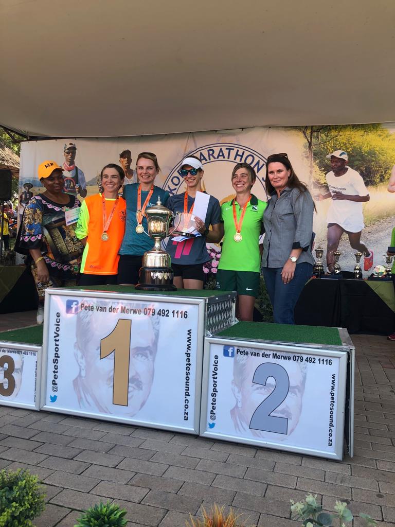 Congratulations to the top five runners of 50km #UltraMarathon women's category: 1st - Ann Ashworth - 03:24:37 2nd - Cobie Smith - 03:28:39 3rd - Renata Vosloo - 03:31:00 4th - Eunice Nhlapho - 03:35:40 5th - Carol Smith - 03:45:31 #LoskopMarathon #ForeverResort
