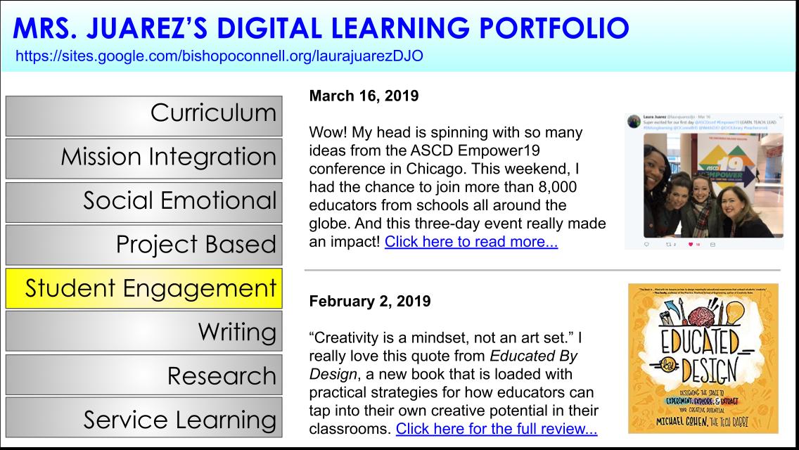 MeehanEDU's tweet photo. A4. Through our school’s @netflix style approach to PD, teachers pursue passion projects (like @Google‘s 20 Time) & post reflections on their learning to their online portfolio (Google Site), earning course credit for growth. Admin shares weekly “Shout Outs” with links. #satchat https://t.co/vrSO5pGl4q