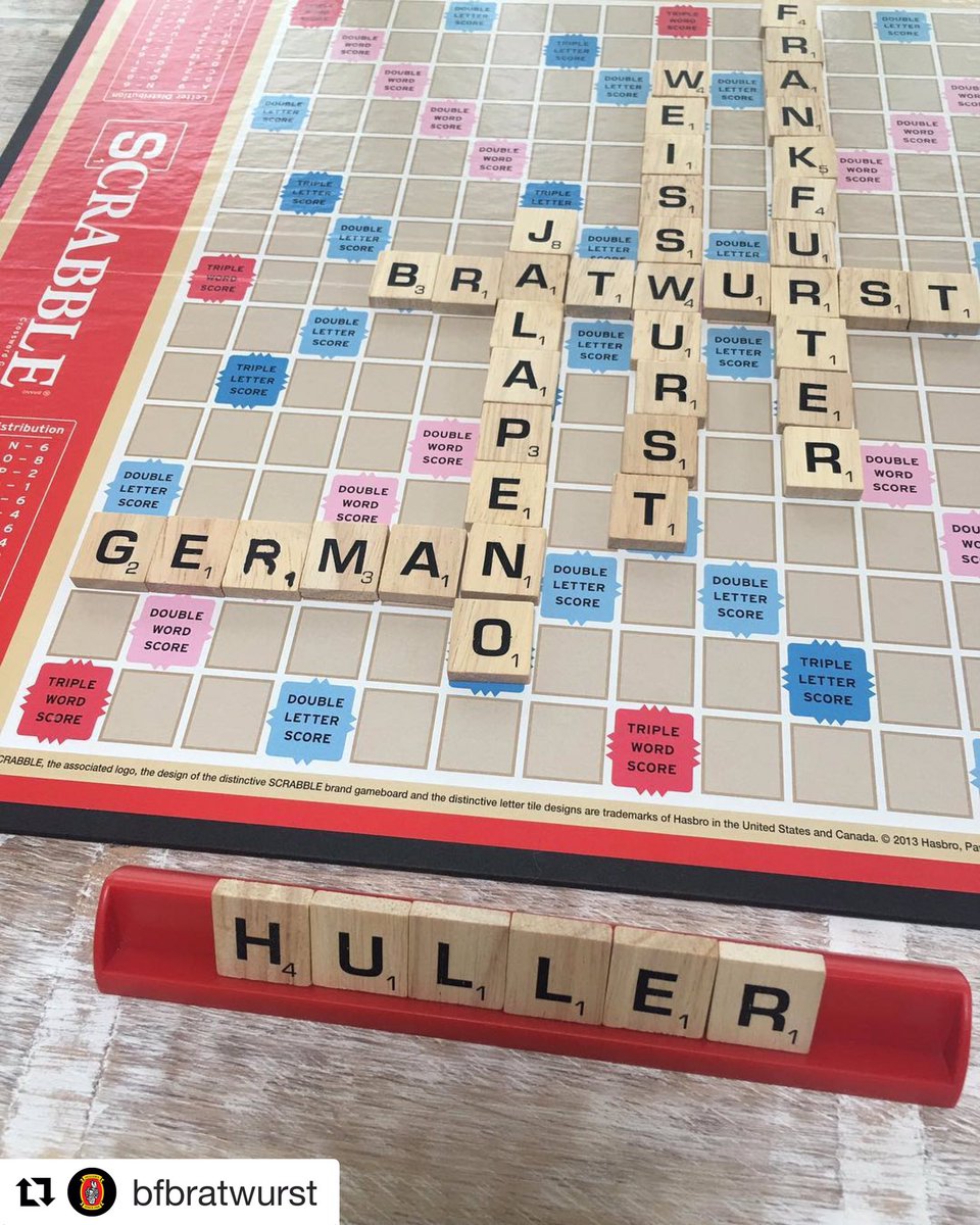 BFBratwurst's tweet photo. Even playing scrabble, Sausage is all we think about 😂 #NationalScrabbleDay #Scrabble #Games #Wordgames #BlackForestBratwurst #Bratwurst #BestWurst #Jalapeno #Weisswurst #Frankfurter #German #GermanSausage #Huller #HullersBlackForest Don’t miss out on our Anniversary Sale https://t.co/c286EsGzsm