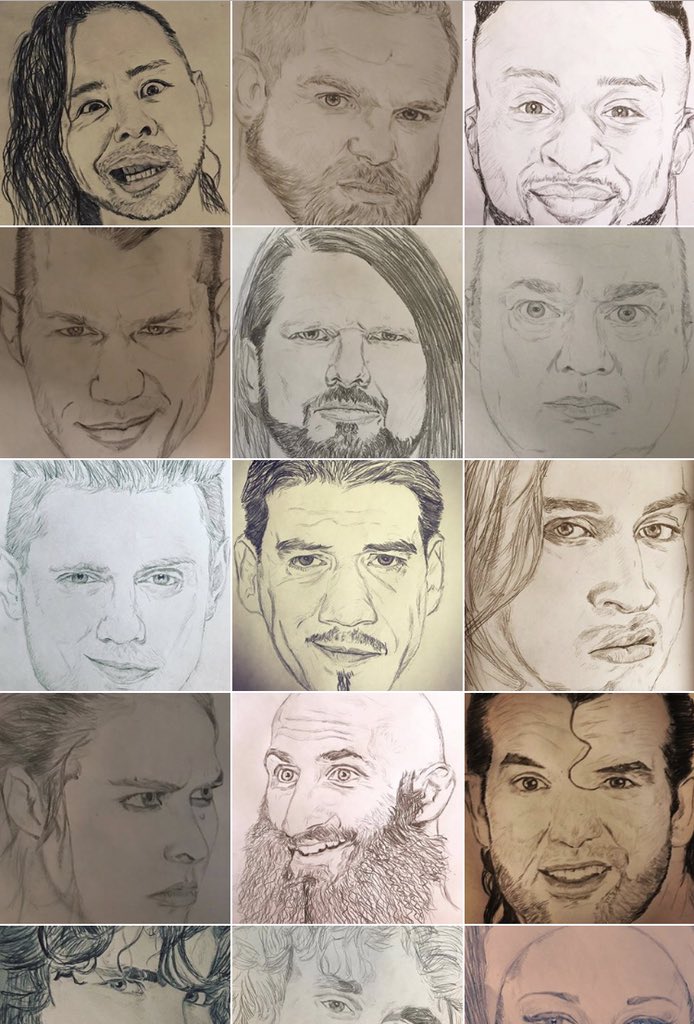 WrestleSketcher's tweet photo. I like to post these once in awhile. It’s part of my Instagram page if you’d like to give me a follow🙏 #Stevesignoredraws @WWE @AWIPOD https://t.co/Y2klOqWnud
