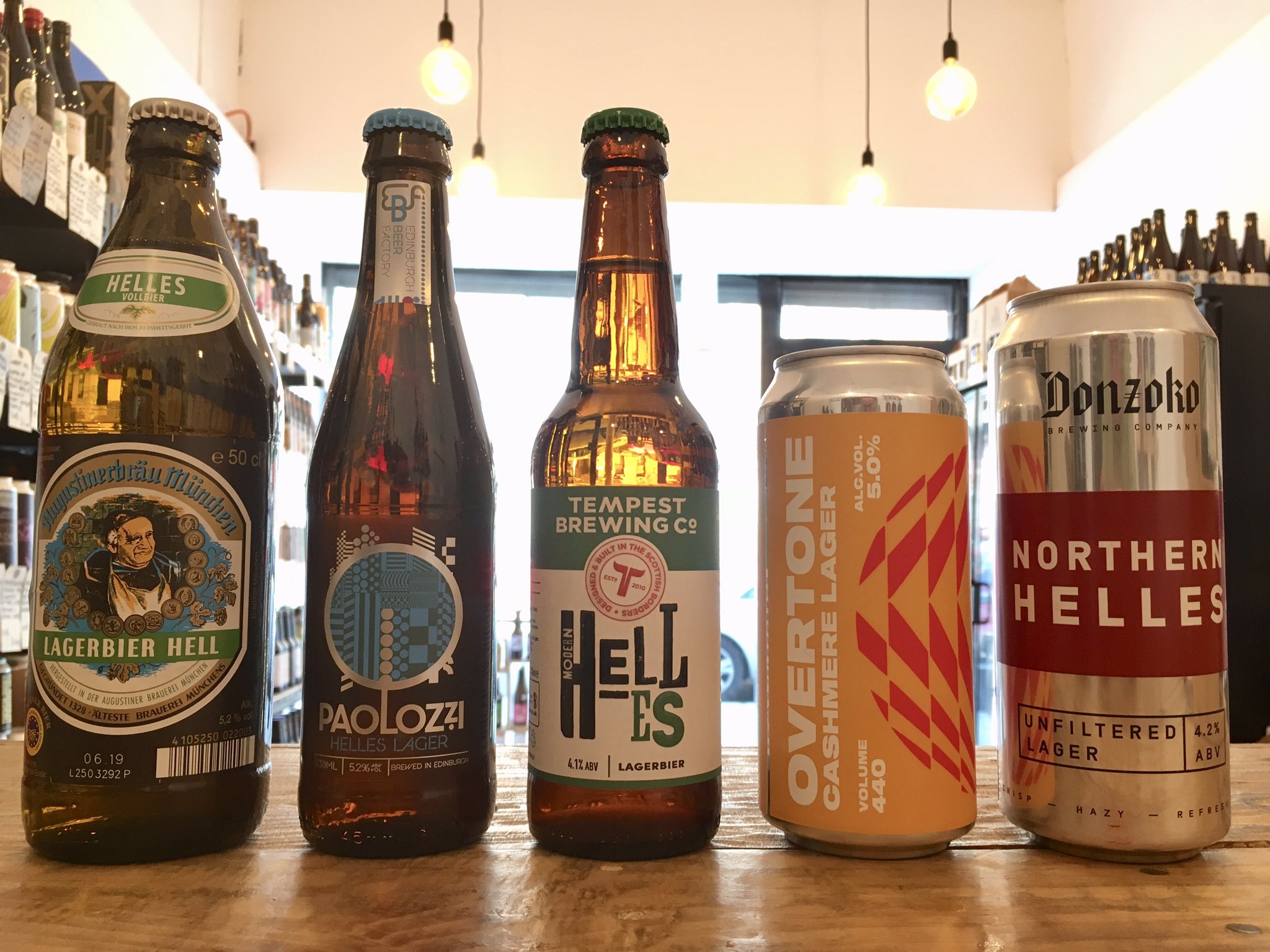Wee Beer Shop Yesterday Was A Lager Day Top 5 Sellers Were Augustiner Helles Paolozzi Modern Helles Cashmere And Northern Helles What S Today Going To Be Sun Is Out And We Are Open Now Till 9pm For Your Bottle Can And Growler Fill