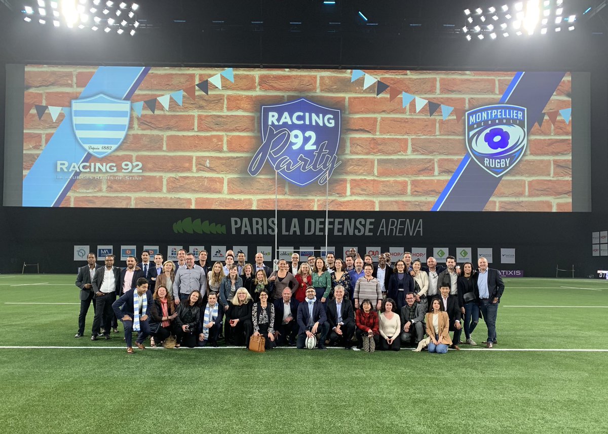 EtienneGoodman's tweet photo. Thank you @racing92 for welcoming our @orangebusiness key account teams, in your house of champions for our sales kick off. What an honour to lead this dream team 🙌! Many thanks to a great rugby champion @YannickNyanga for having shared with us inspirational rugby values #ONEOBS https://t.co/k2ITWw2Qkw