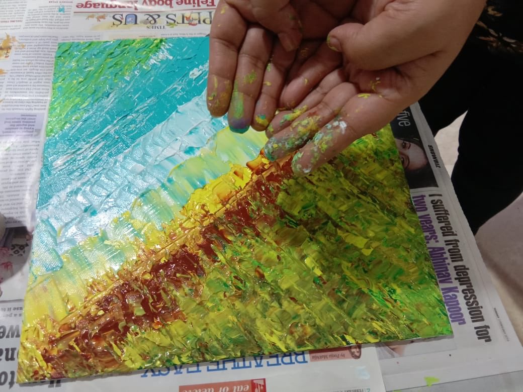 MusingGee's tweet photo. Frôm Impasto session at @KNMAIndia last month. Its a wonderful initiative &amp; if you want to dabble in art, look for notifications on upcoming sessions on their page. https://t.co/Yus5wsUH4C
