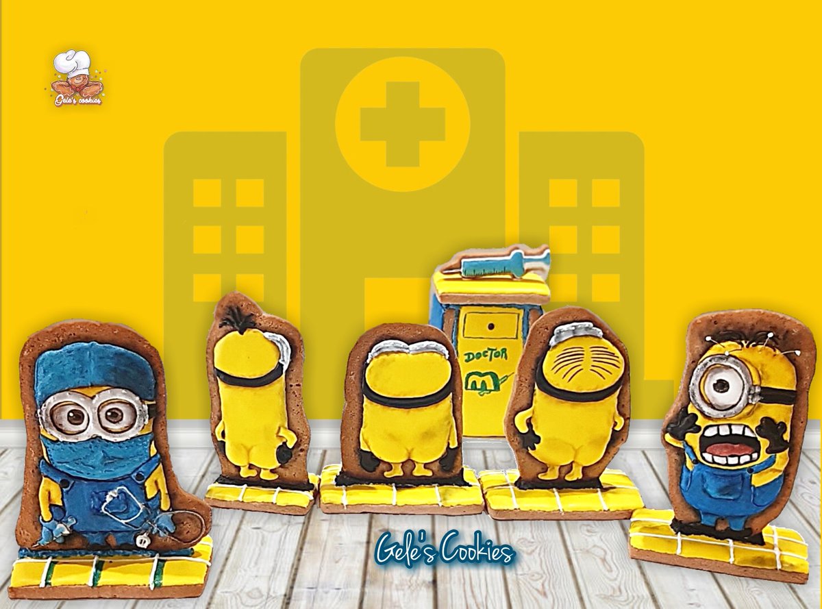 CookiesGele's tweet photo. Minions at the doctor! 😂
#MINIONS #cookies #despicableme #Doctors #fun #gelescookies https://t.co/QcZB8MLp95