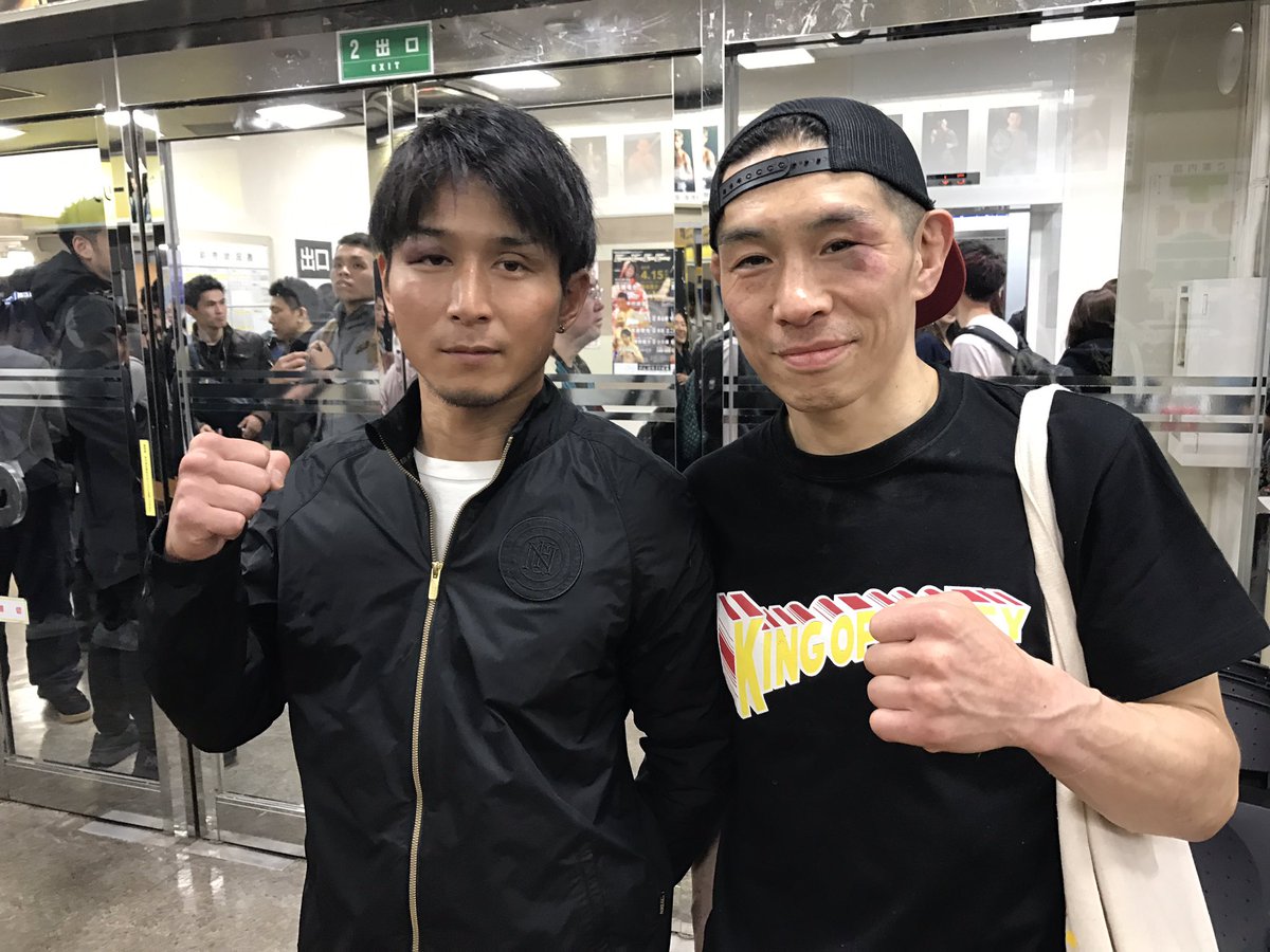 natsuki_daichi's tweet photo. 笹谷さんと怜央さんを見た。
試合お疲れ様でした！
#NKB
#TEAMKOK
#TEAMCOMRADE
#綾瀬で見た
#後楽園ホールで見た https://t.co/0aVXMWCElR