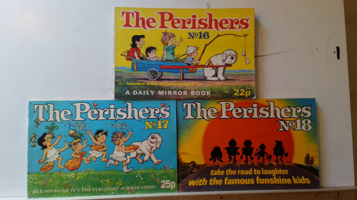 PeteDoree's tweet photo. Perishin' Kids! Today's haul off ebay.
I especially like no. 17, where it looks like #theperishers are going all #wickerman! https://t.co/Pt3qowHkYb