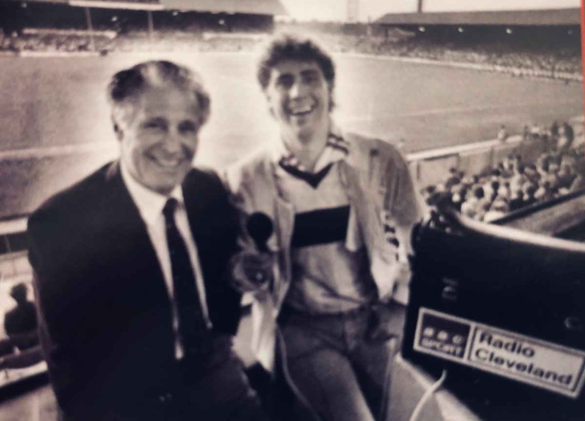 A rare picture in the match day programme shows Ali alongside one his many summarisers, former #Boro player and four time caretaker boss Harold Shepherdson at Ayresome Park, Middlesbroughโs home up until their switch to the Riverside in 1995.