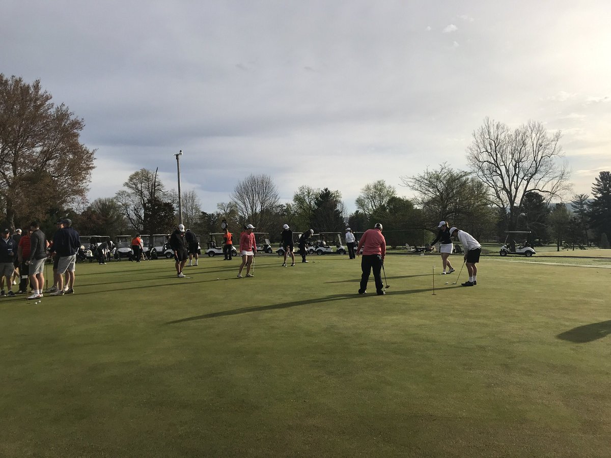 Great day here in Portsmouth, OH. 36 holes today for the finale of regular season conference. Looking forward to watching these guys battle out here! #letsgo