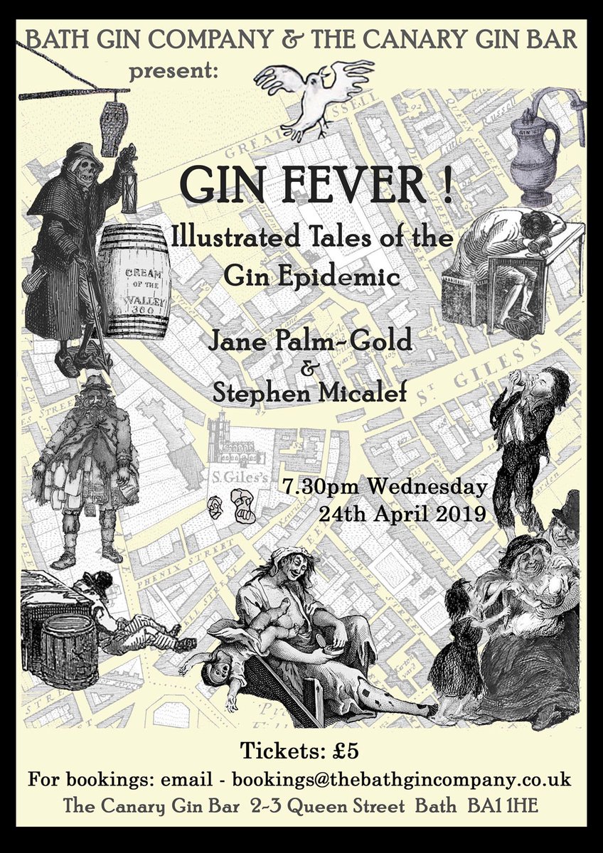 JanePalmGold1's tweet photo. #GinFever #18thc #GinEpidemic #stephenmicalef #CityofBath #BathCityUk @BathDistillery Gin Fever! Gin epidemic talk and poetry performance - 7.30pm Wednesday 24th April - featuring Steve Mic as Old Simon Eedy infamous 18thc beggar https://t.co/s1pShCpJLH