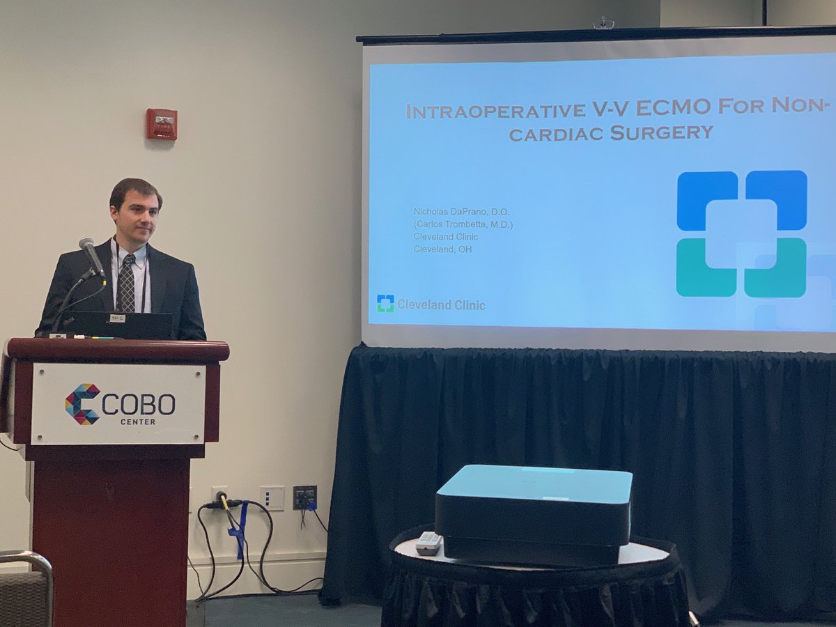 Chris Troianos (@christroianos) on Twitter photo <a href="/ClevelandClinic/">Cleveland Clinic</a> Anesthesiology resident Nick DaPrano presenting case of Intraoperative V-V ECMO for non-cardiac surgery at #2019MARC <a href="/MagedArgalious/">Maged Argalious</a> <a href="/ClevelandClinic/">Cleveland Clinic</a> Anesthesiology resident Nick DaPrano presenting case of Intraoperative V-V ECMO for non-cardiac surgery at #2019MARC <a href="/MagedArgalious/">Maged Argalious</a>
