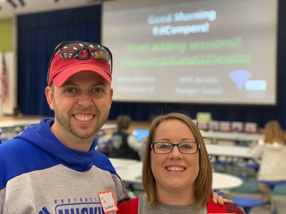 Checking out our first #EdCampCLE! Best way to spend an anniversary when you are a #teachercouple  🥰