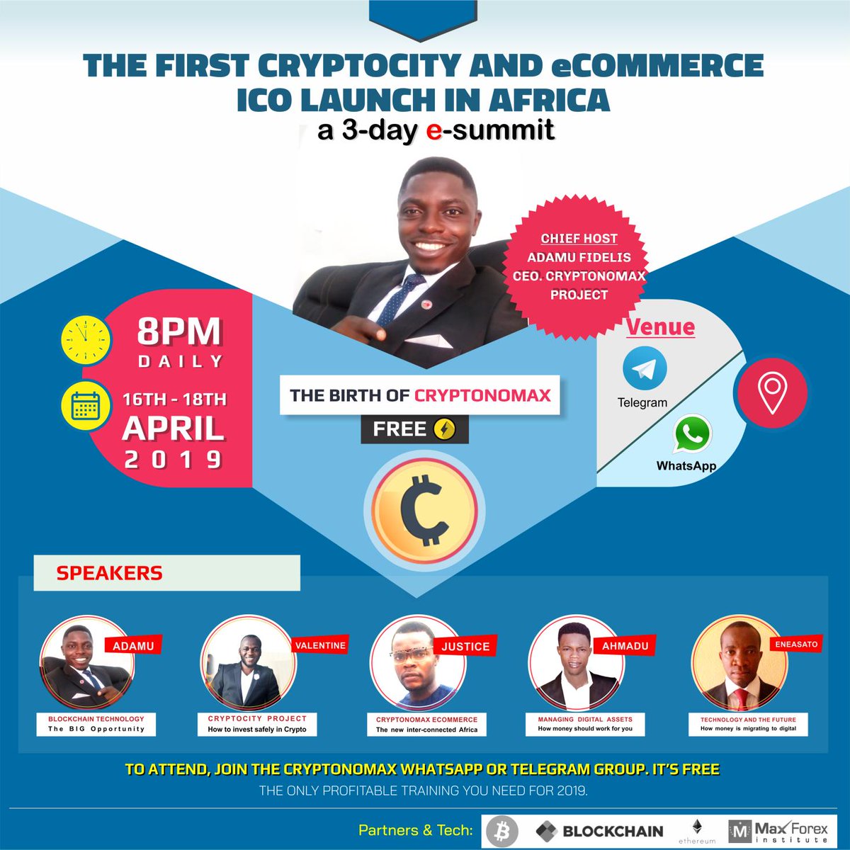 Cryptonomax1's tweet photo. GET 100CRX Valued at $40 when you attend this summit.
Join on Whatsapp: https://t.co/MHwigXM7sI
Or telegrame: https://t.co/5p8tcfFqmh https://t.co/EIBT1TBYk1