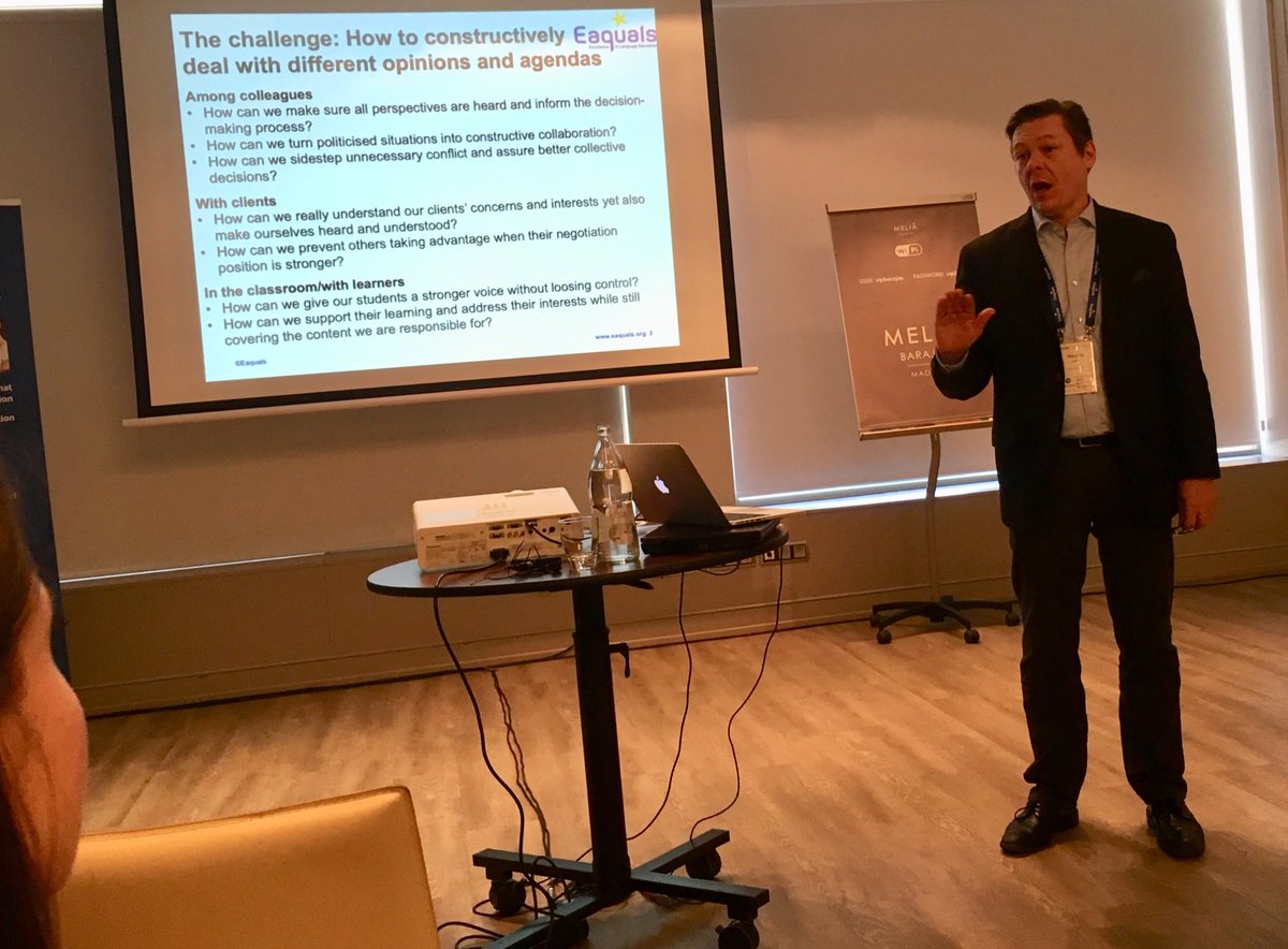 #eaquals19madrid superb session with Martin Fellenz on the role of advocacy and inquiry in making principled decisions based on data and reasoning.