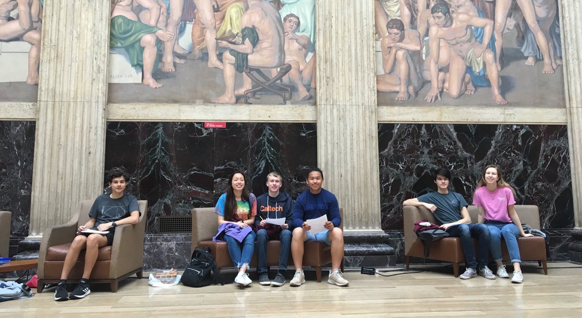 PhysicsGsst's tweet photo. In beautiful Charlottesville for the Math Major of America tournament! @NHGSST #gsst @UVA #mmath2019 https://t.co/EBe8TX6uaj