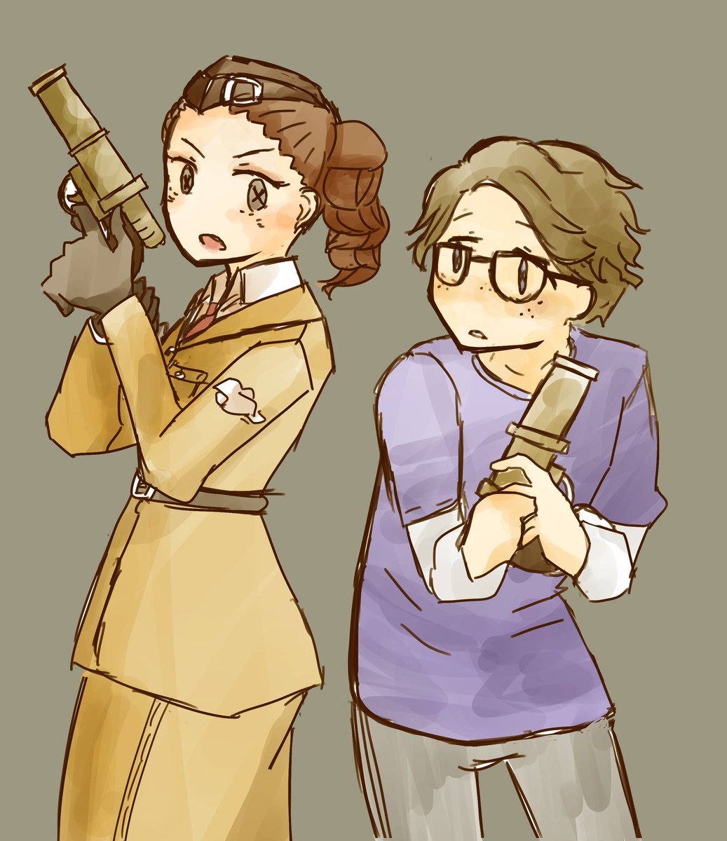 山彦 第五人格イラスト Identityvイラスト 銃の撃ち方を教える空軍ちゃんと教わる幸運児 山彦 第五人格イラスト Identityvイラスト 銃の撃ち方を教える空軍ちゃんと教わる幸運児