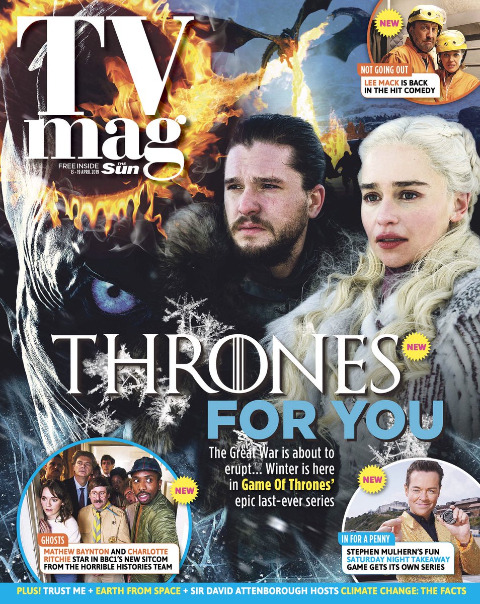 TheSunTVMagEd's tweet photo. WINTER. IS. HERE. ❄️🔥 #Thronecast co-host @jamieeast tells us why @GameOfThrones is “the biggest television show in the world, bar none” and reveals that the finale will be “brutal and relentless” #GOT8 #PreviouslyOnPodcast @skyatlantic https://t.co/nYIhzm0nnR