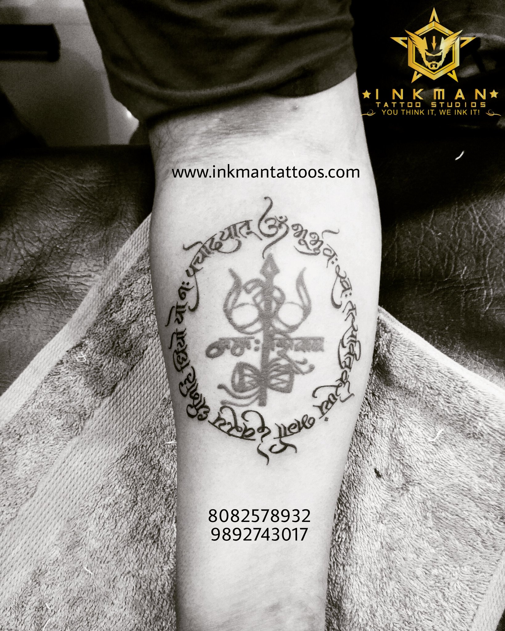 Trishul Mantra Shiva Om Customized Tattoo  Ace Tattooz
