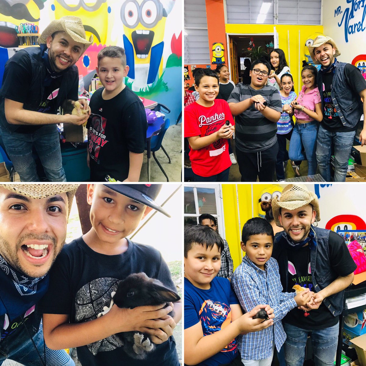 JorlanVarela's tweet photo. #Cowboy #EasterHunt Nada mejor que ver los pollitos felices! #EscConradoRodríguez #Rincón #HaciendoLaDiferencia #TeamOREM @EDUCACIONPR @OficinaMayaguez @yourstruly71 @rodriguezsr01 https://t.co/lJ5bjNevds