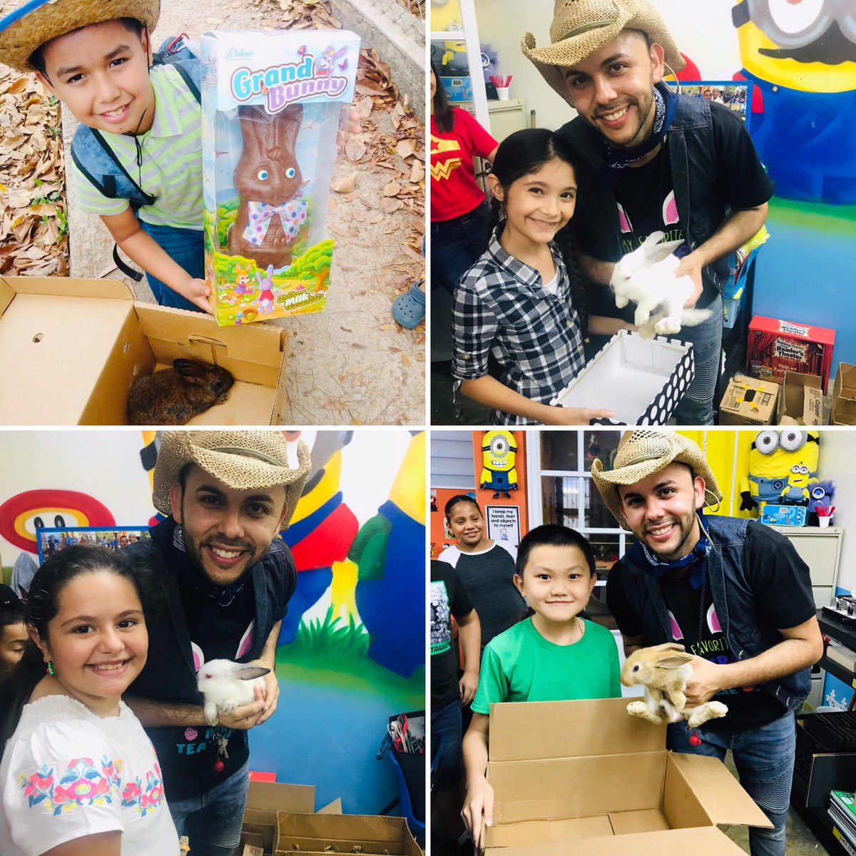 JorlanVarela's tweet photo. #Cowboy #EasterHunt Nada mejor que ver los pollitos felices! #EscConradoRodríguez #Rincón #HaciendoLaDiferencia #TeamOREM @EDUCACIONPR @OficinaMayaguez @yourstruly71 @rodriguezsr01 https://t.co/lJ5bjNevds