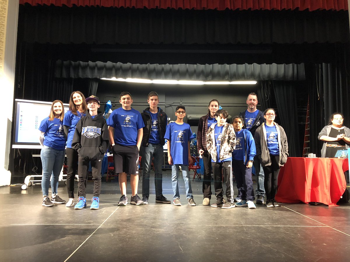 FerraraCodes's tweet photo. Extremely proud of this hard-working group of coders. They may not have come home with the trophy, but they created many impressive programs &amp; never gave up. What a great experience. @HPS_Eagles #codineagles @kid_OYO @MrsAlvarezHMS @Thomsbots @Gordond1117 @dmurph88 @tmccarthy5210 https://t.co/90ALCAsjYb