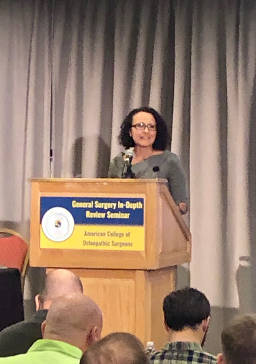 ACOSurgeons's tweet photo. Dr. Hania Bednarski delivering the first of two excellent Breast lectures last night at the 2019 ACOS General Surgery In-depth Review. #2019ACOSIDR @drbednarski https://t.co/uLkYcdh50y