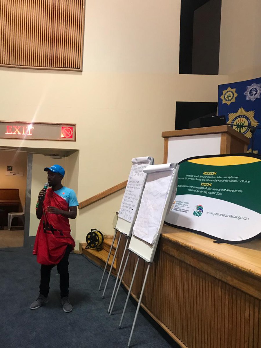 SAPoliceService's tweet photo. #sapsWC Deputy Minister of Police, Mr Bongani Mkongi hosted #SaferSchool &amp; Campus Safety Dialogue @ Cape Peninsula University of Technology’s Bellvile Campus today. Topics discussed includes #SaferSchools &amp; Cities, Gender Based Violence &amp; Extra Curricular Activities. TM https://t.co/ieFl2MTJdw
