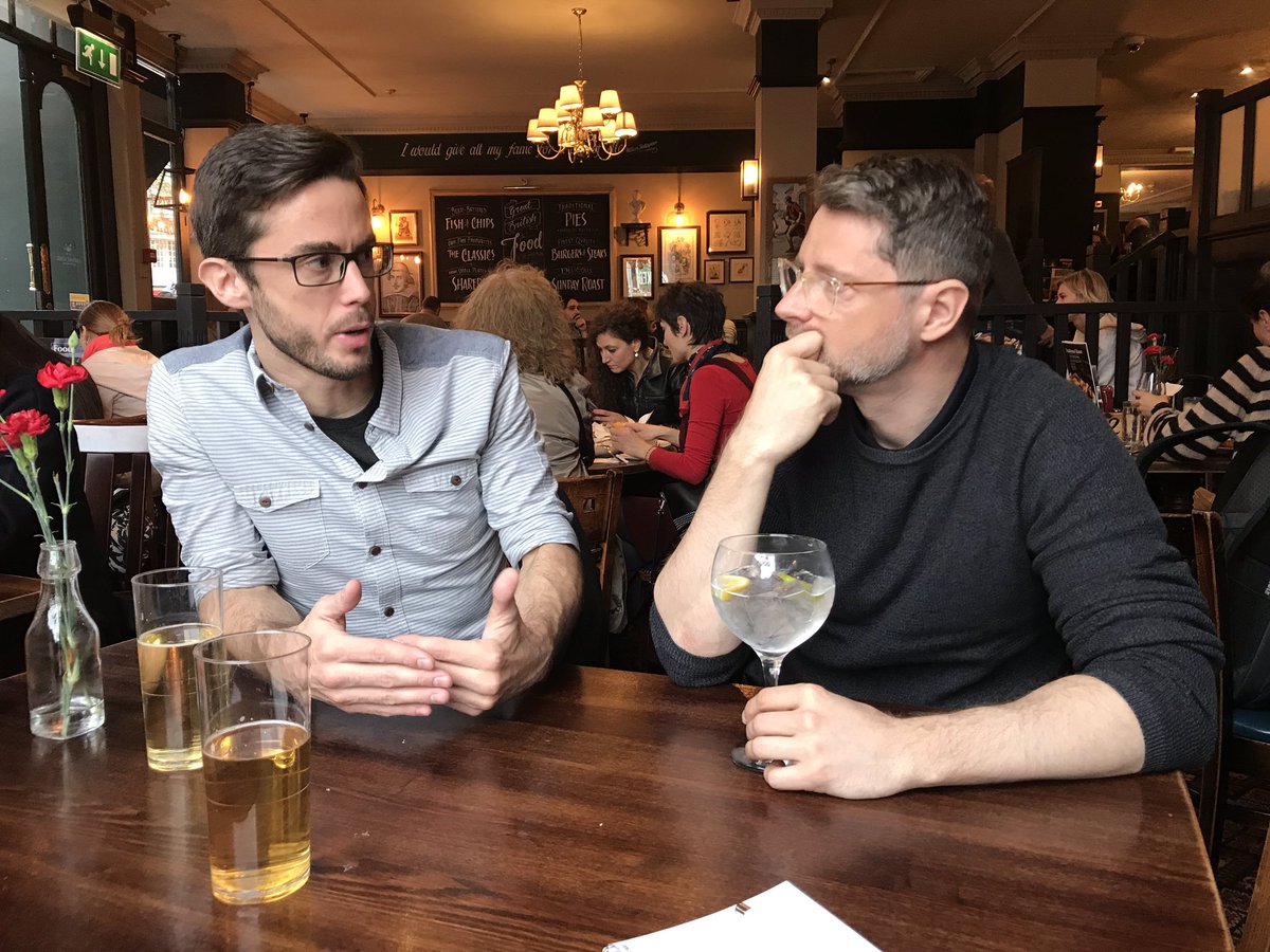 A game developer, a scientist and me last evening in London. There is a good chance we were talking citizen science game ! And if I remember the story, the <a href="/galaxyzoo/">galaxyzoo</a> idea was born on a Friday in a pub, right ? Happy #CitizenScienceDay !