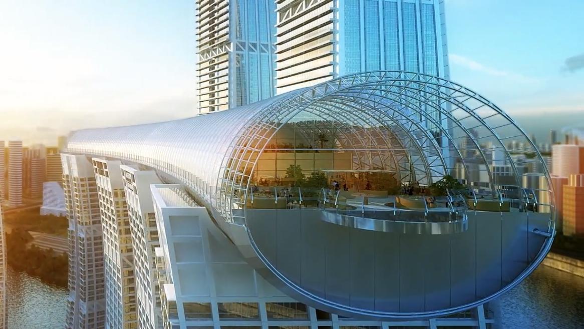 TheB1M's tweet photo. The sky deck on Raffles City Chongqing - one of our most anticipated skyscrapers of 2019 - has been completed. WATCH: https://t.co/70SakyARPC #construction #skyscraper #architecture https://t.co/MK76qVoAsz