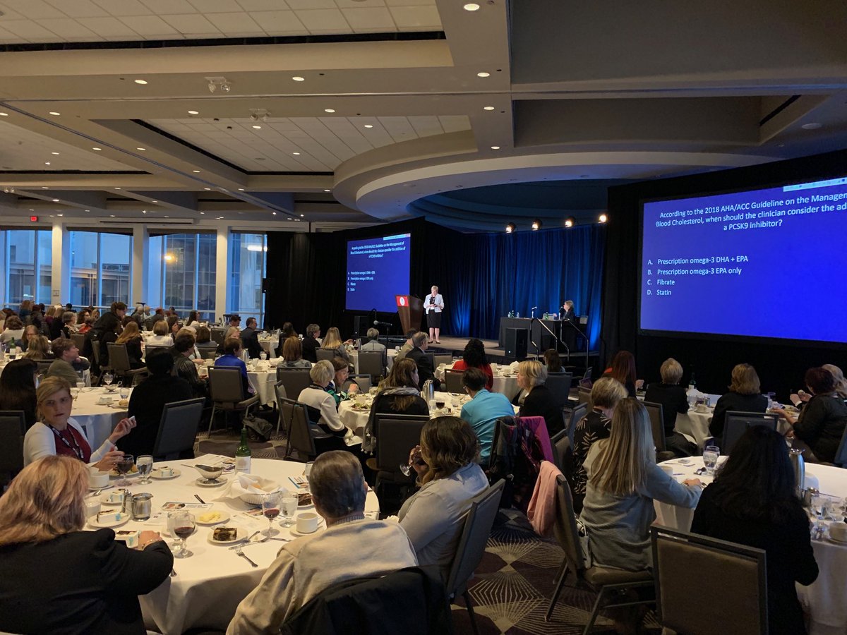 resgro's tweet photo. Packed house ⁦@VindicoMedEd⁩ symposium CV Risk Reduction with Non-Statin Therapies during #PCNA2018 ⁦@HeartNurses⁩.  Thanks to our amazing faculty @braun_lynne and Joyce Ross for your excellent presentations.  2 great educators passionate about CVD prevention. https://t.co/MY7YGmfDi2