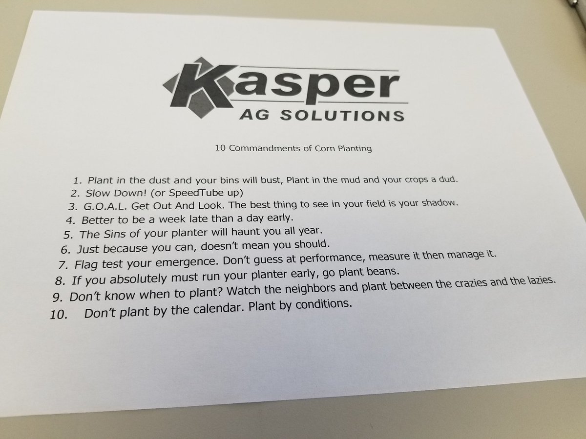 A revisit to my 10 commandments of corn planting.