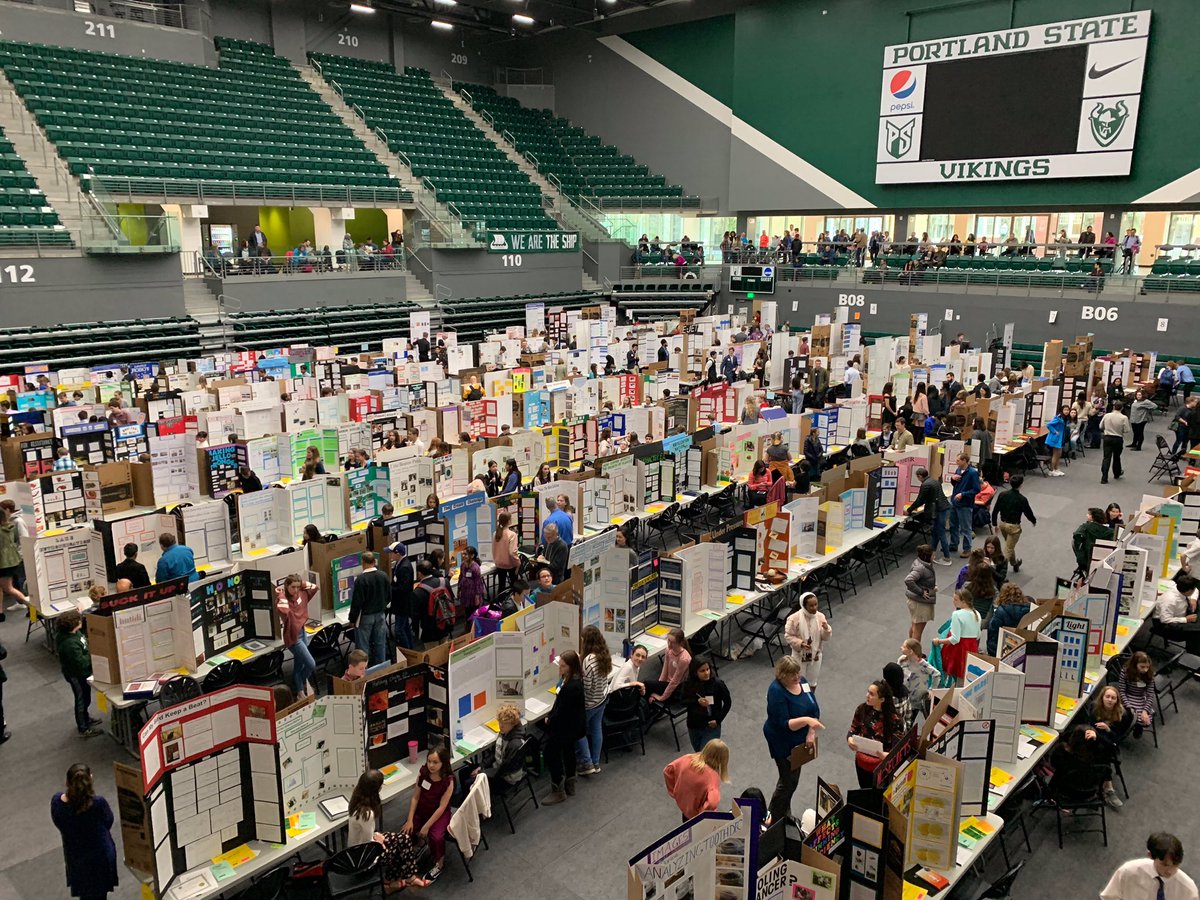 Happy to report lots of marvelous student creativity on display yesterday at the @Intel NW Science Expo at <a href="/Portland_State/">Portland State University</a>. I was proud to present Quinn McElroy-Fuchs with her well-deserved #STEM award — she provides a fantastic example for all young women interested in STEM.