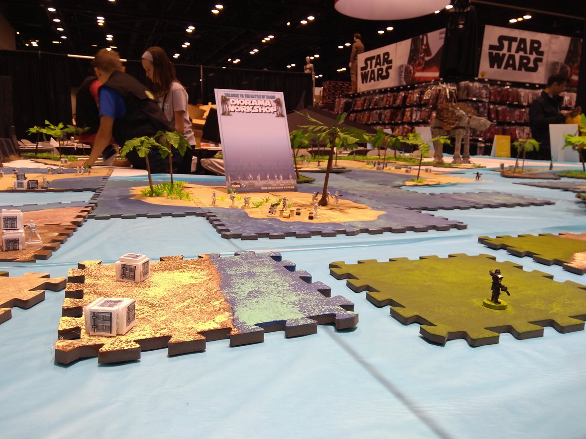 FFGames's tweet photo. What a difference a day makes! Have you stopped by @DioramaWorkshop's booth 3511 at #StarWarsCelebration? https://t.co/RAY0OzczfT