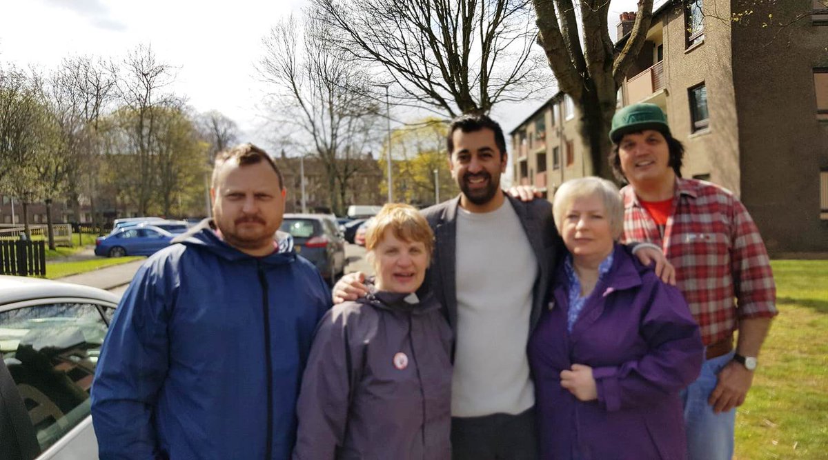 SNPCupar's tweet photo. Some of the SNP Cupar team out on @theSNP Day of Action with @DundeeSNP this morning to lend a hand to their by-election campaigning to get @StevenRomeSNP elected as Councillor for Dundee North East Ward on 2 May.  And fab to meet @HumzaYousaf! https://t.co/YAhJlhXwRh