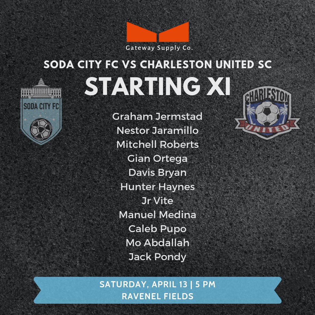 SodaCityFC's tweet photo. Starting XI | #SCFCvsCUSC https://t.co/6ptYH1HHQJ