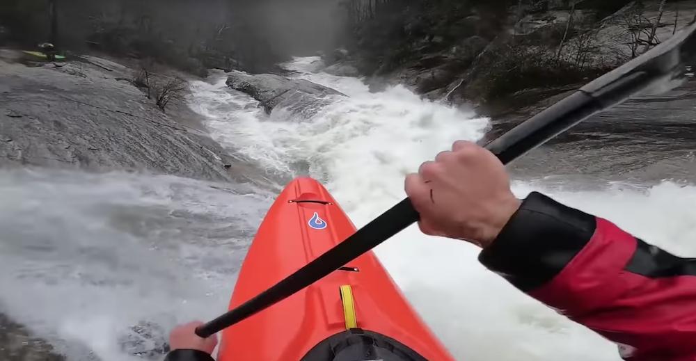 kayakSessionMag's tweet photo. Gotta love the rain! Follow Michael Ferraro and Josh Huber running the First Descent of Indian Creek into a High Water Toxaway in Western North Carolina. Warning: Always be careful with logs on a flooded river folks. #FirstD #whitewater #liquidlogic #kayaksession https://t.co/SGnF63Od96