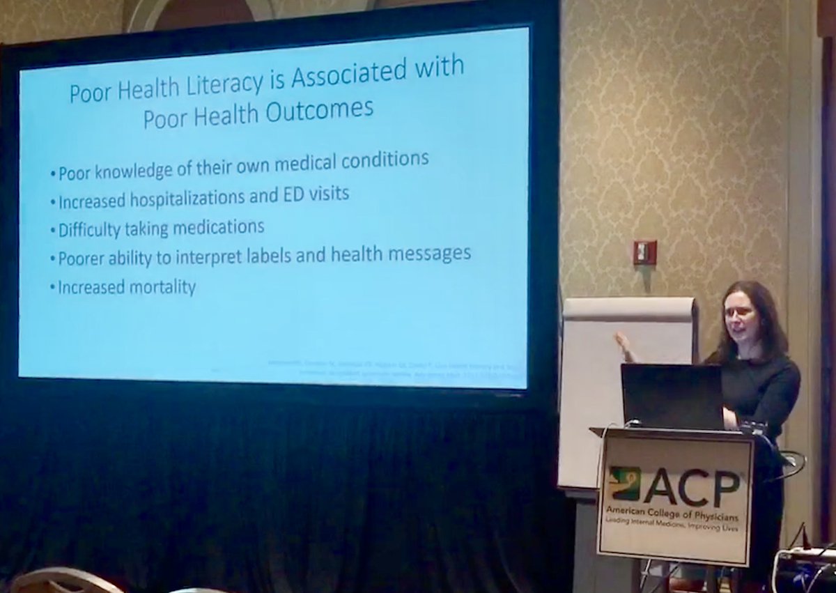 TempleGIM's tweet photo. @JMAllenbaugh sharing expertise on clear communication techniques to improve patient #HealthLiteracy and their health outcomes - with @spagcl and @PittIMPD #IM2019 @ACPinternists @TempleHealth @PittGIM https://t.co/gJ5PYOFNH0