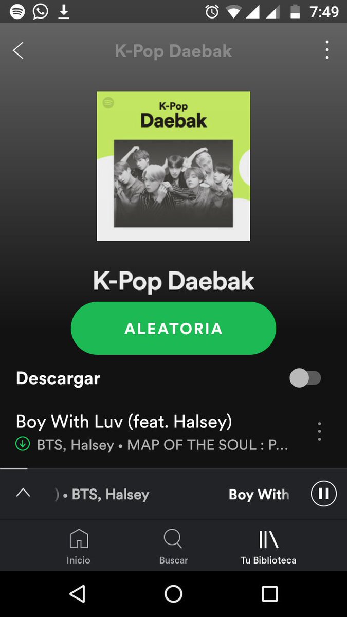 BTSBarranquilla's tweet photo. 🔁//Streaming//

ARMY al día de hoy #BoyWithLuv aparece en las siguientes playlist de Spotify.

Por favor reproducir la canción desde la lista de #ElTop50deColombia para que sigamos subiendo.

Si podemos!!!

#ARMYsPower #BTSARMY 
💪🏾💪🏾💪🏾 https://t.co/CLZAn9I2Y8