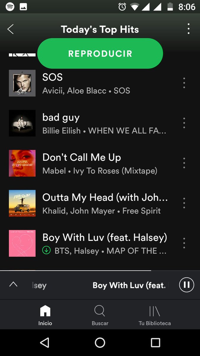 BTSBarranquilla's tweet photo. 🔁//Streaming//

ARMY al día de hoy #BoyWithLuv aparece en las siguientes playlist de Spotify.

Por favor reproducir la canción desde la lista de #ElTop50deColombia para que sigamos subiendo.

Si podemos!!!

#ARMYsPower #BTSARMY 
💪🏾💪🏾💪🏾 https://t.co/CLZAn9I2Y8