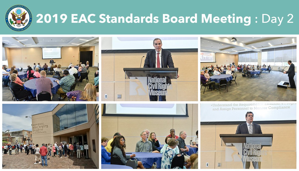 EACgov's tweet photo. We posted an @EACgov #StandardsBoard Meeting - Day 2 photo album to our Facebook page (eacgov1). Check it out! #EACSB2019 #ElectionPrep19 https://t.co/Oh0FwxmHzB