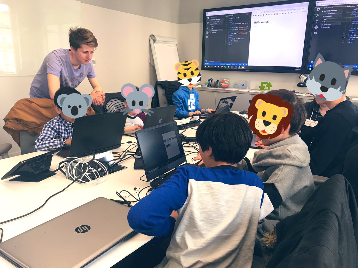 CoderDojoParis's tweet image. Nous sommes de retour ! 👊
Les ateliers accueillent nos 16 ninjas pour coder leurs projets avec l’aide de nos mentors bénévoles 💪 avec l’accueil et le goûter offert par @TwitterFrance 😋
#CoderDojoParis #KidsWhoCode