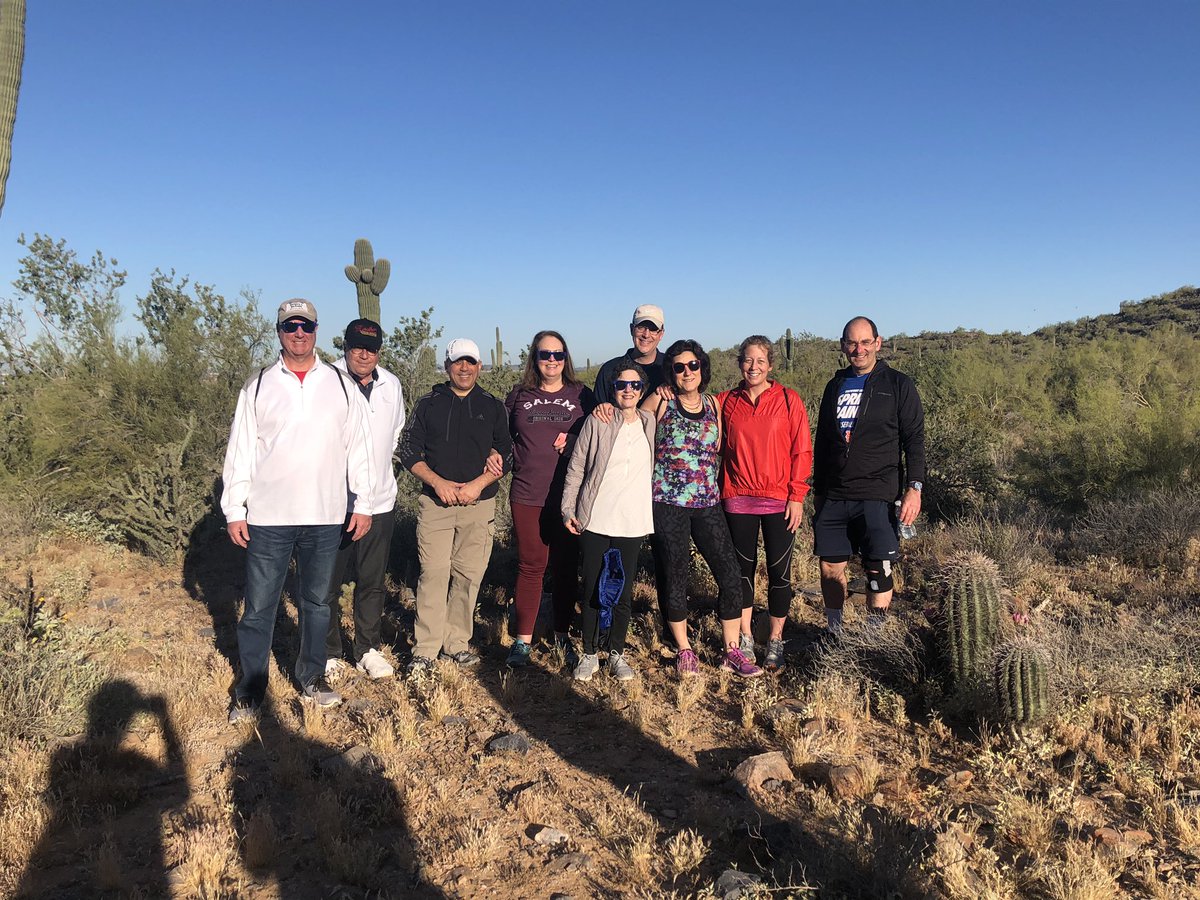 OncLive's tweet photo. Wrapping up this morning’s amazing and breathtaking hike in Scottsdale with the @mjh_pr Executive Board @donnashort @jlepping2013 @GIcancerDoc @CarrawayHetty @hoperugo @PatrickBorgenMD @bbmdmsk #MJH_EB https://t.co/Bd9HuXziF7