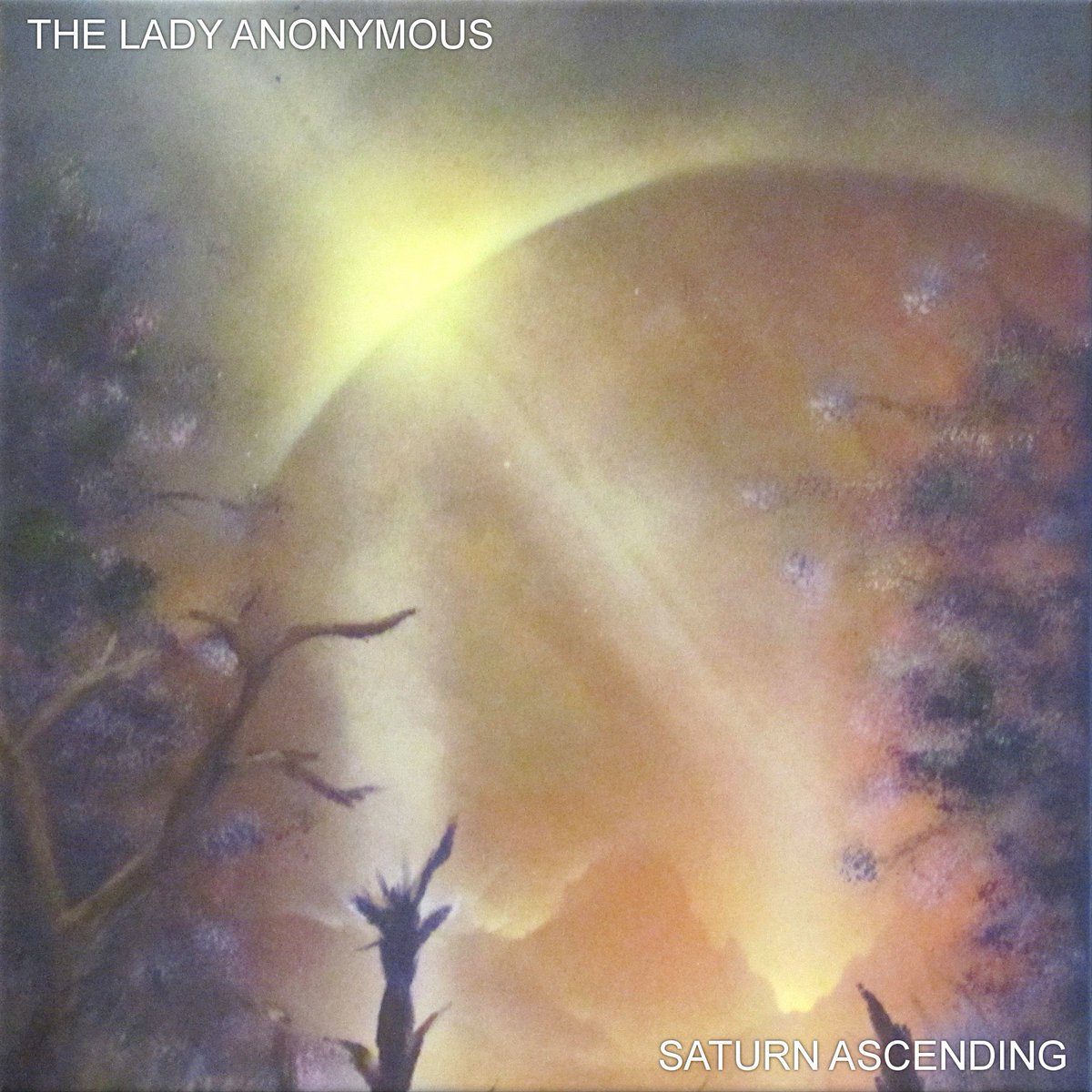 First draft of the cover for upcoming #NewAlbum Saturn Ascending, featuring artwork by @Windswept1111. A shame to crop it or to put text on it at all. But I think's simple and bold at the same time. What do you think? #FineSprayPaintArt