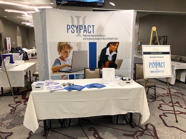 PSYPACT's tweet photo. PSYPACT is at GPA! Come visit us for giveaways and more information about PSYPCT! #EnactThePact @gapsychassn https://t.co/LLBjdcMHMf