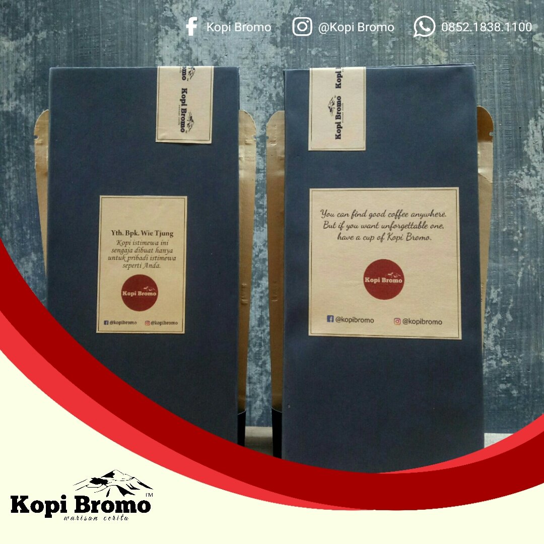 Ada kepuasan tersendiri saat produk #KopiBromo 'bertemu' dgn standar kualitas konsumen. Di sinilah kami memahami arti sebuah keistimewaan spt "Bromo Exclusive Pack" yg terus kami inovasi mengikuti harapan tertinggi pelanggan. | KOPI BROMO, warisan cerita