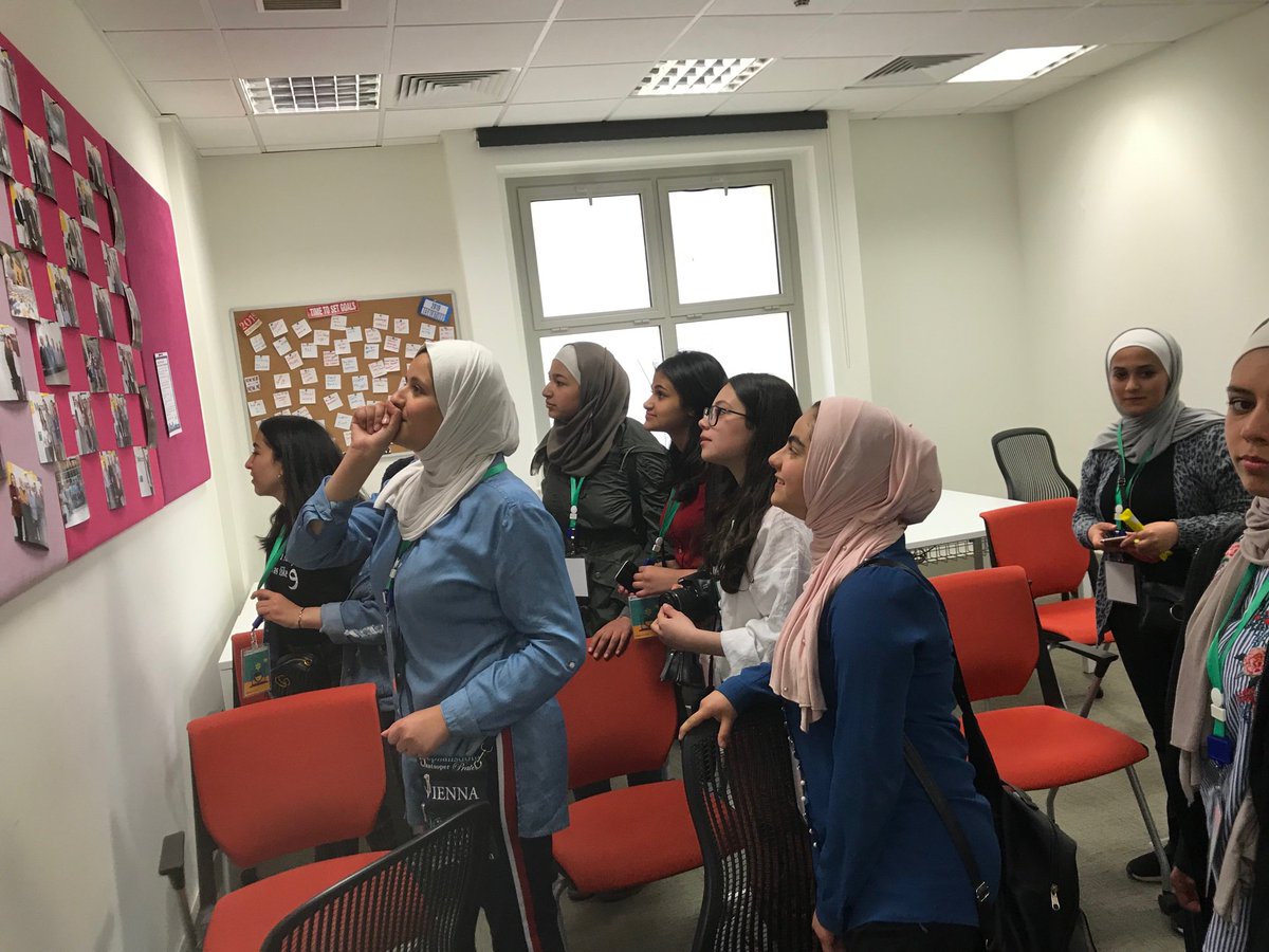 MicrosoftJordan's tweet photo. A sneak peek into today's #DigiGirlzJO event! DigiGirlz is a Microsoft YouthSpark program that gives middle and high school girls opportunities to learn about careers in technology, connect with MS employees, and participate in hands-on in technology workshops! #MakeWhatsNext https://t.co/gyCnUuIbQJ