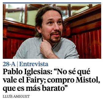 mimendalirenda's tweet photo. Joder, Pablo, es que ni en esto dices la verdad...
#Podemos #Fairy #Mistol https://t.co/3tqlzmx73g