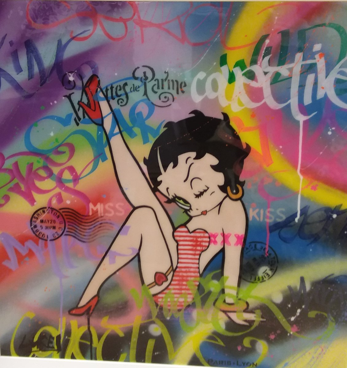 Fab new artist Lukey, urban art with a comic twist. Three originals available now in the gallery #cartooncharacters #urbanart